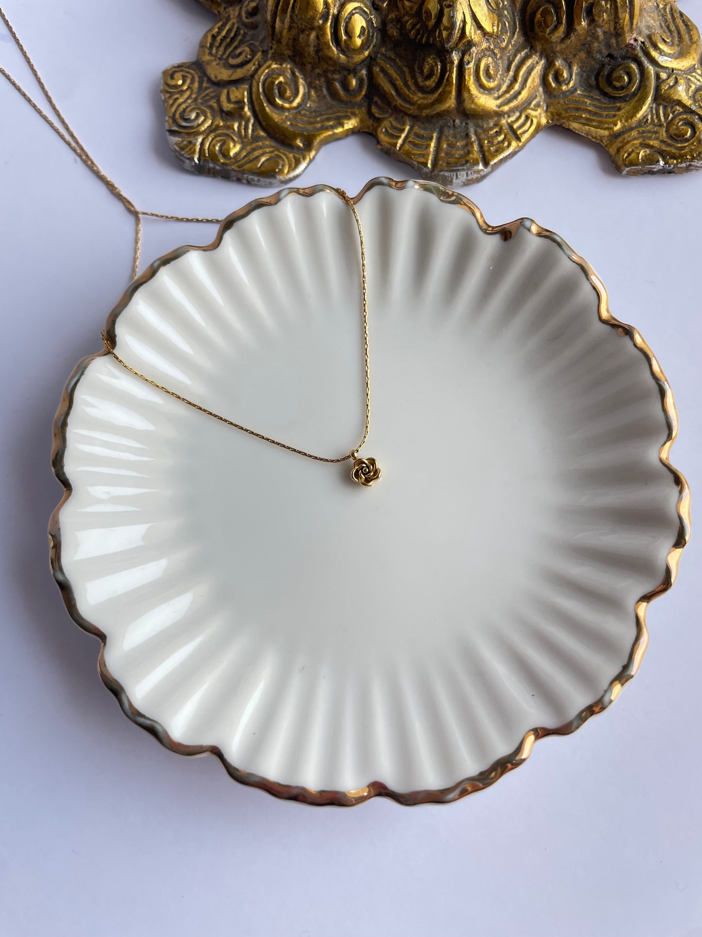 Gold Rose Necklace