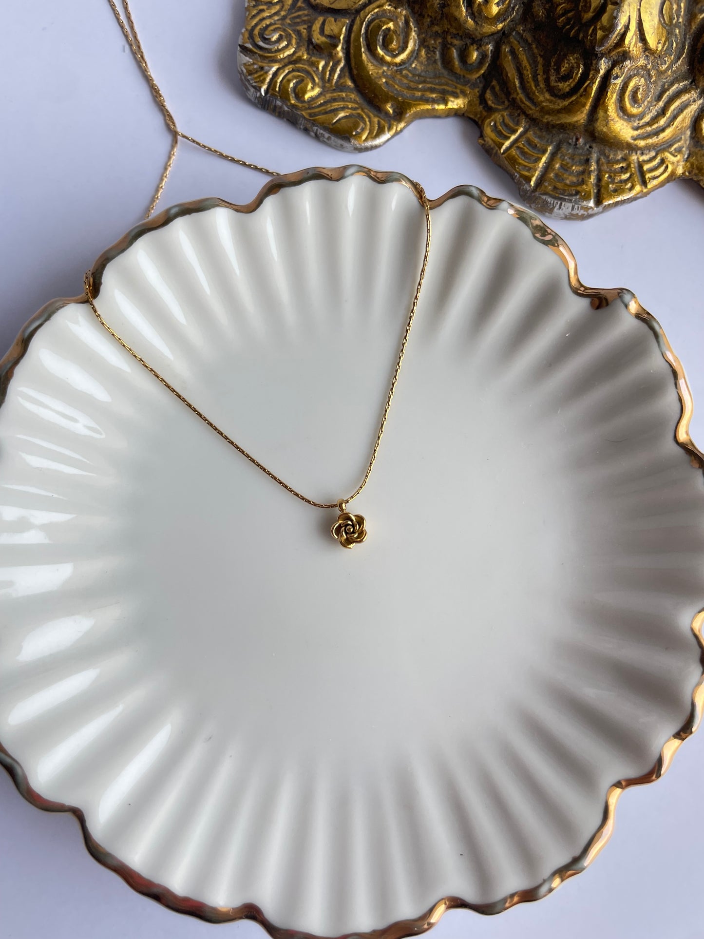 Gold Rose Necklace