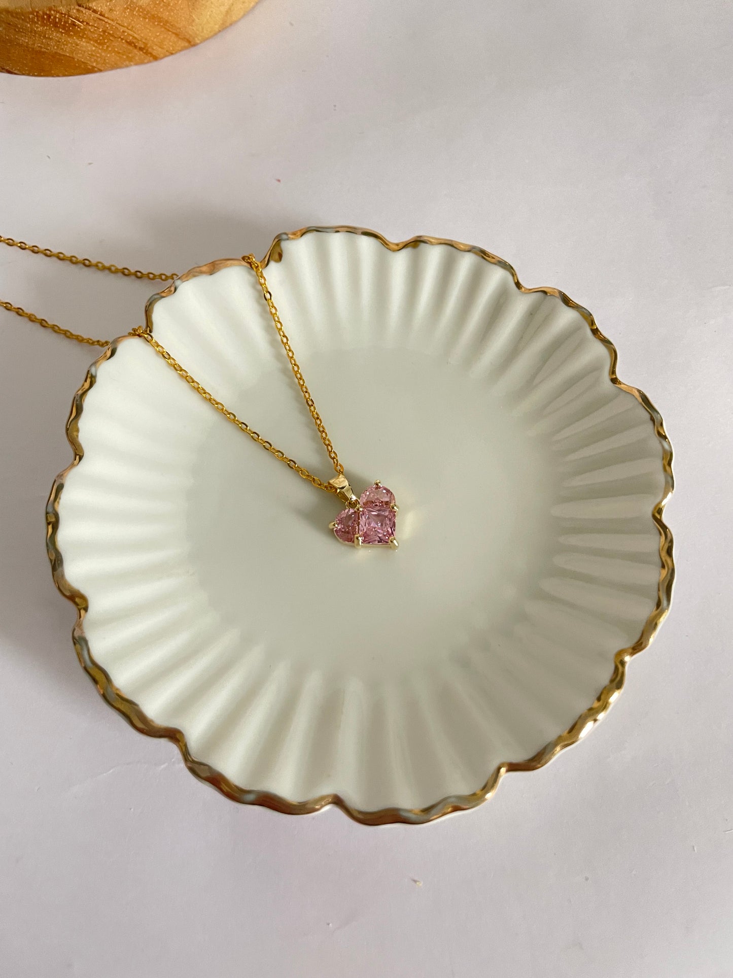 Pink heart Necklace - CS