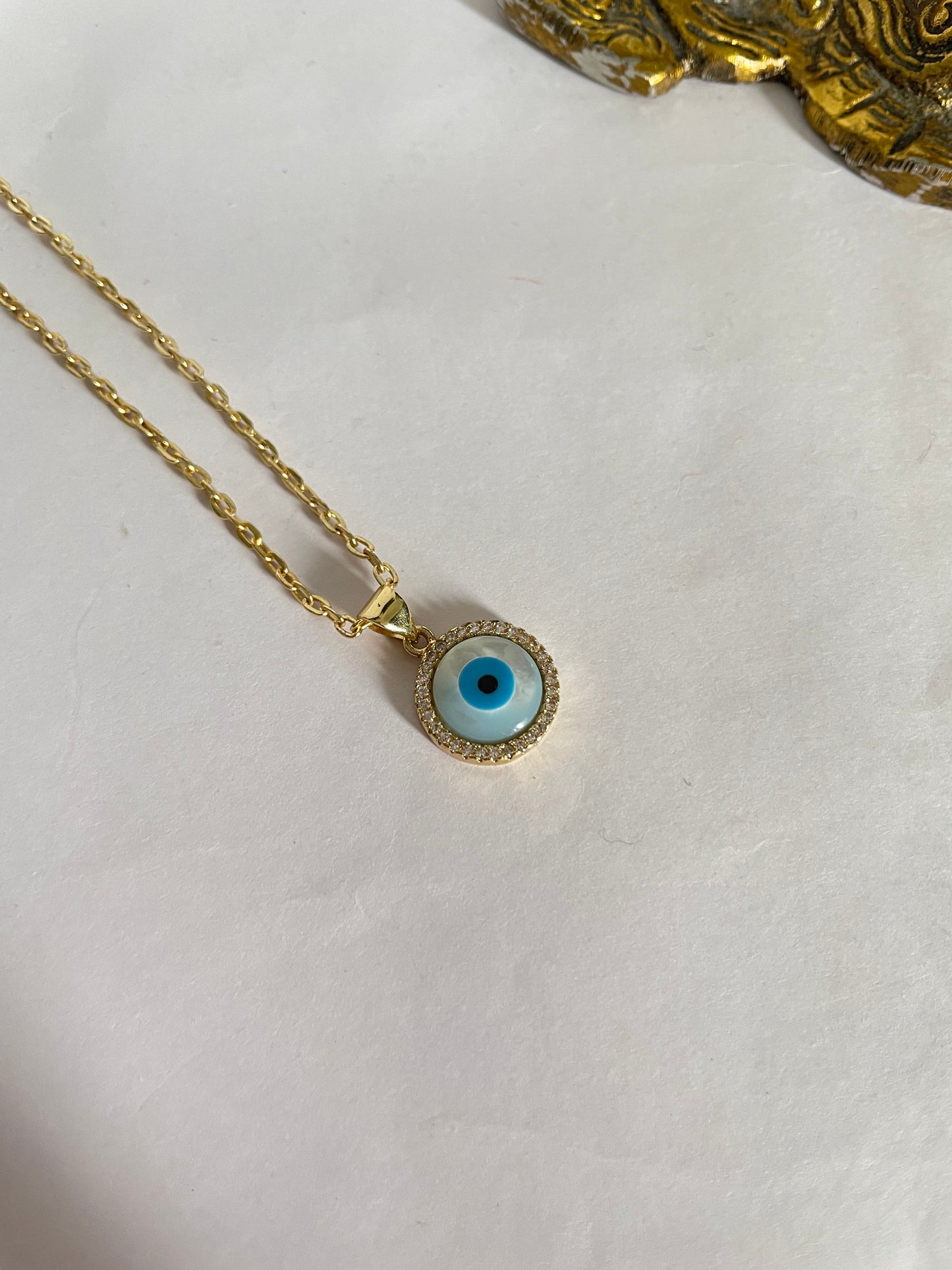 Studded Evil Eye Necklace - CS