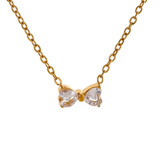 Bow Stone Necklace