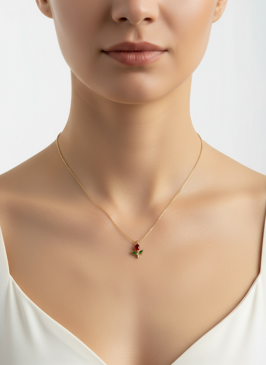 Red Rose Necklace