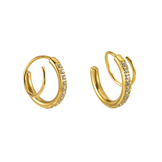 Double piercing Hoops