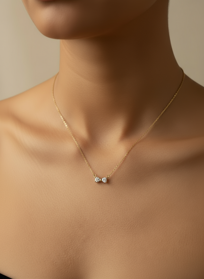 Bow Stone Necklace