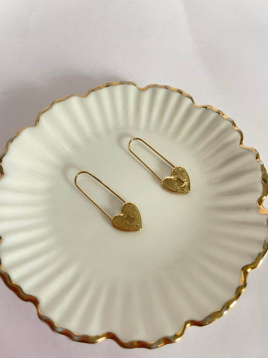 Lock heart Earrings - CS