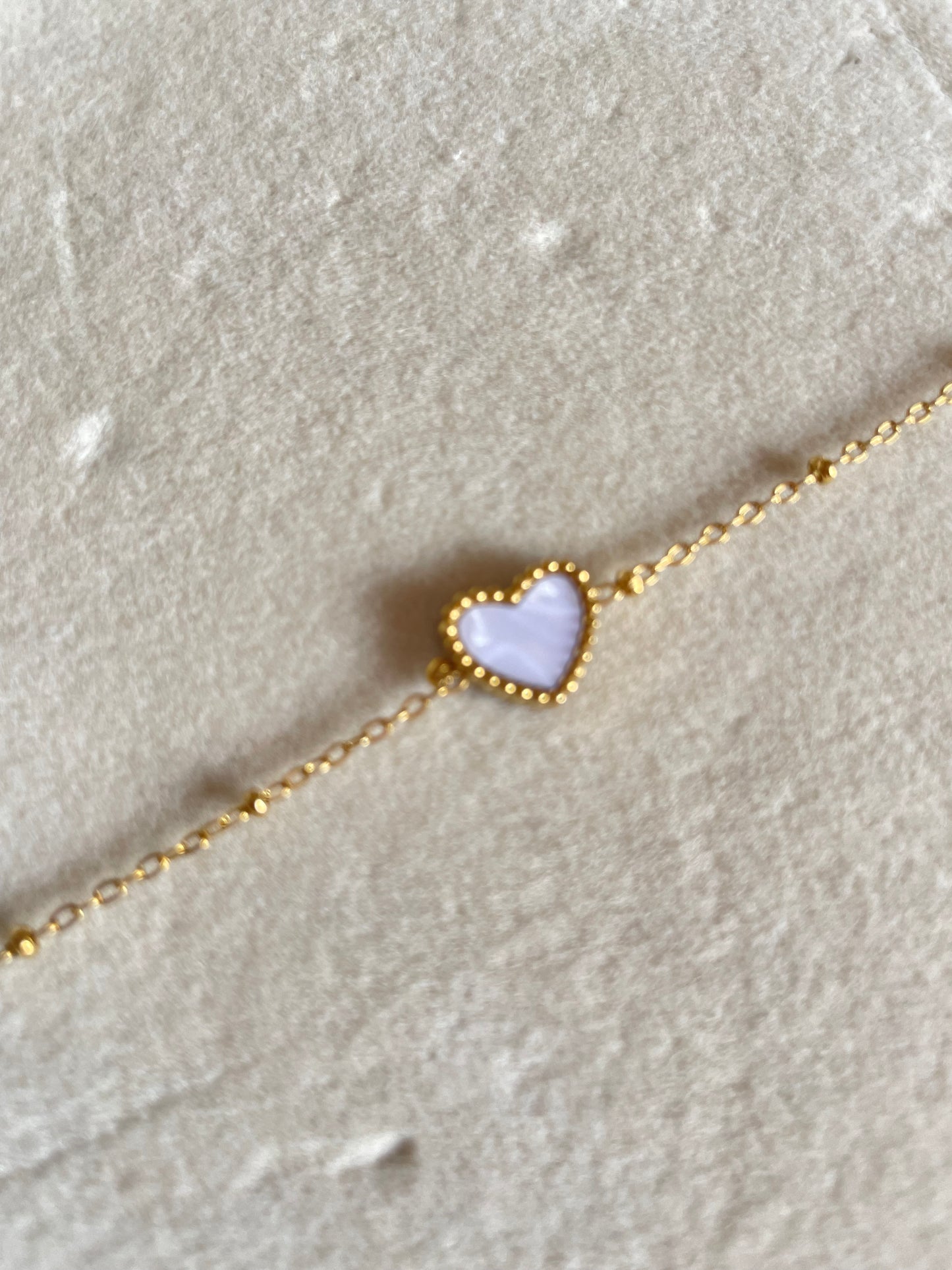 White Heart Bracelet