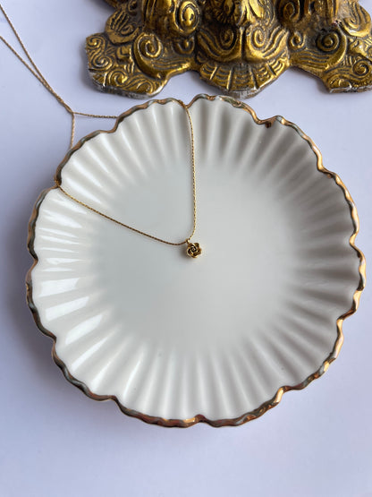 Gold Rose Necklace