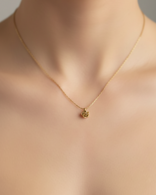 Gold Rose Necklace