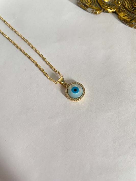 Studded Evil Eye Necklace - CS