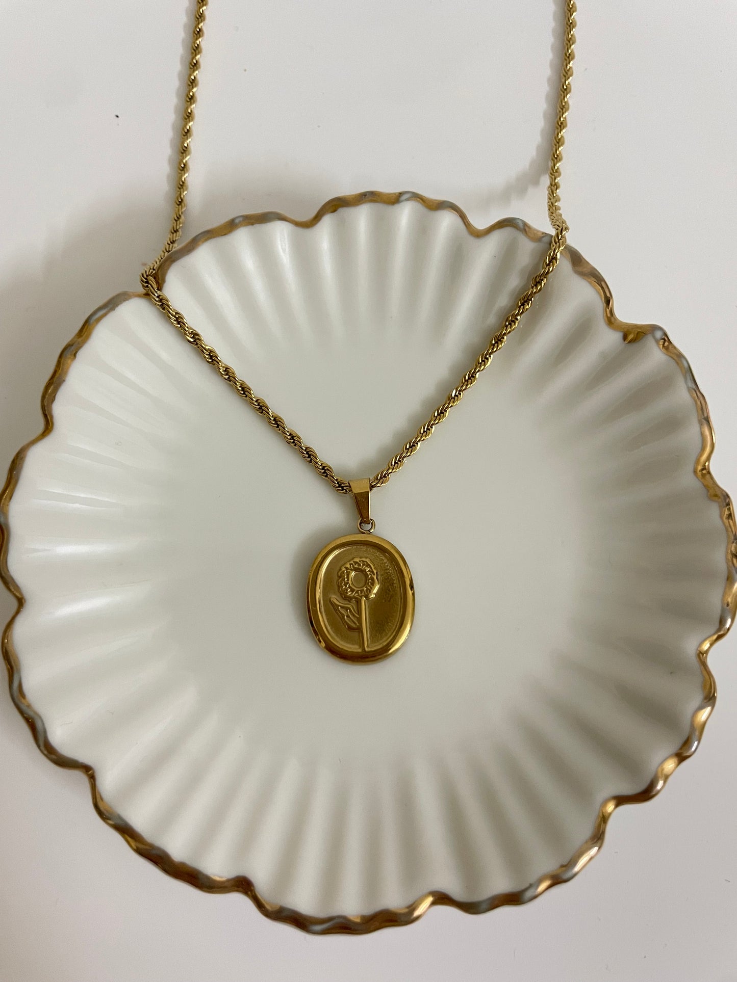 Gold Sunflower Necklace