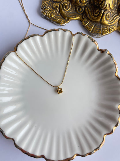 Gold Rose Necklace