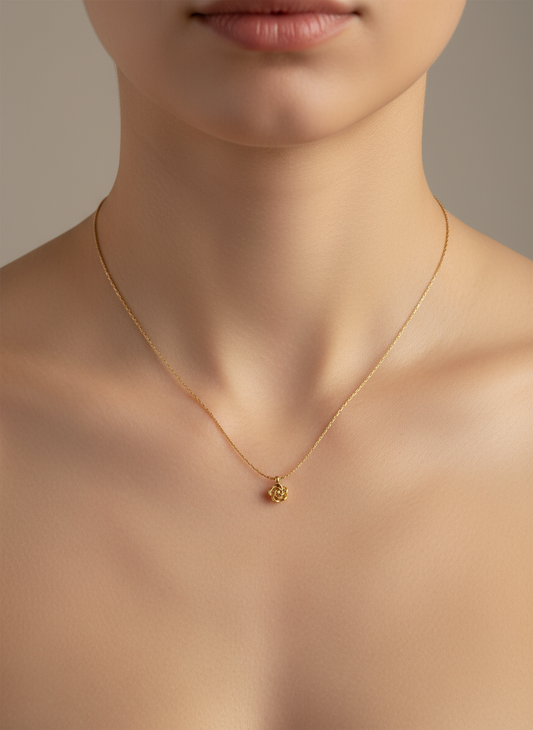 Gold Rose Necklace