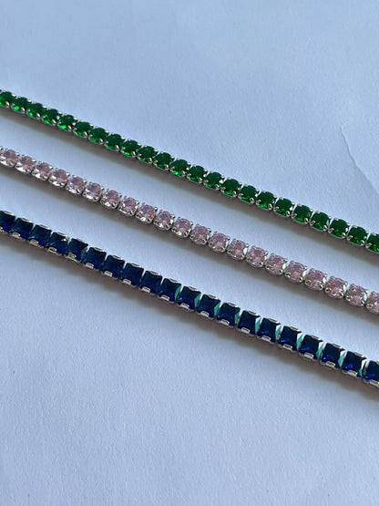 Kylie Square Tennis Bracelet