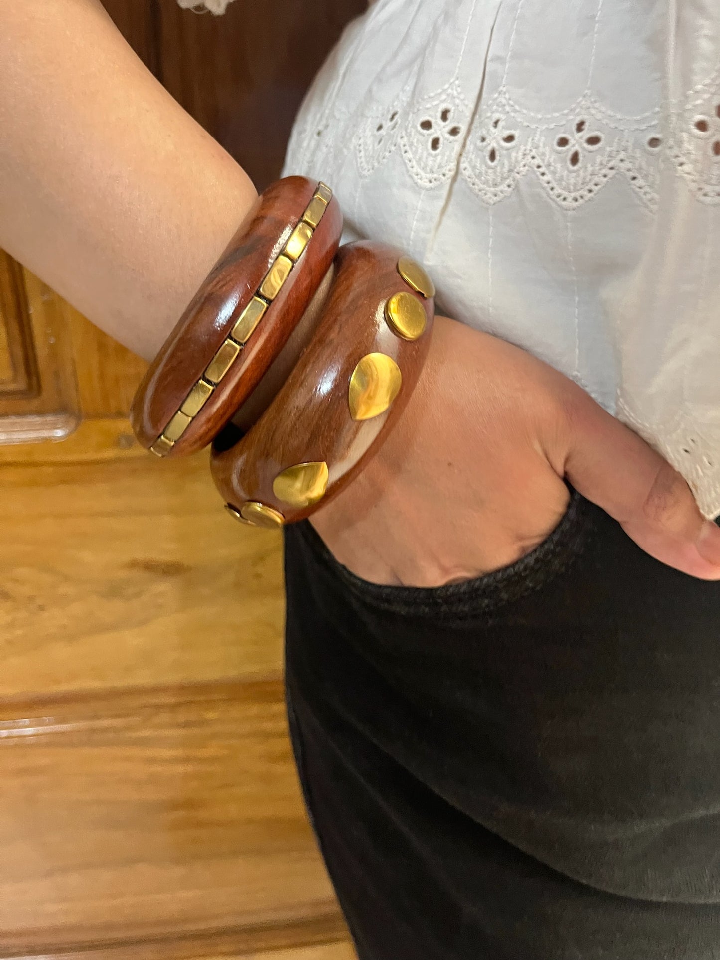 Chunky Wooden Bangles