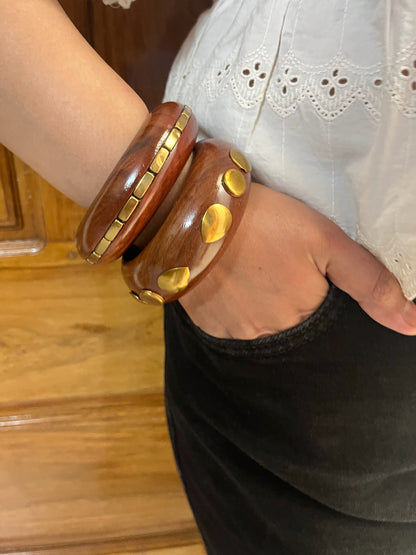 Chunky Wooden Bangles