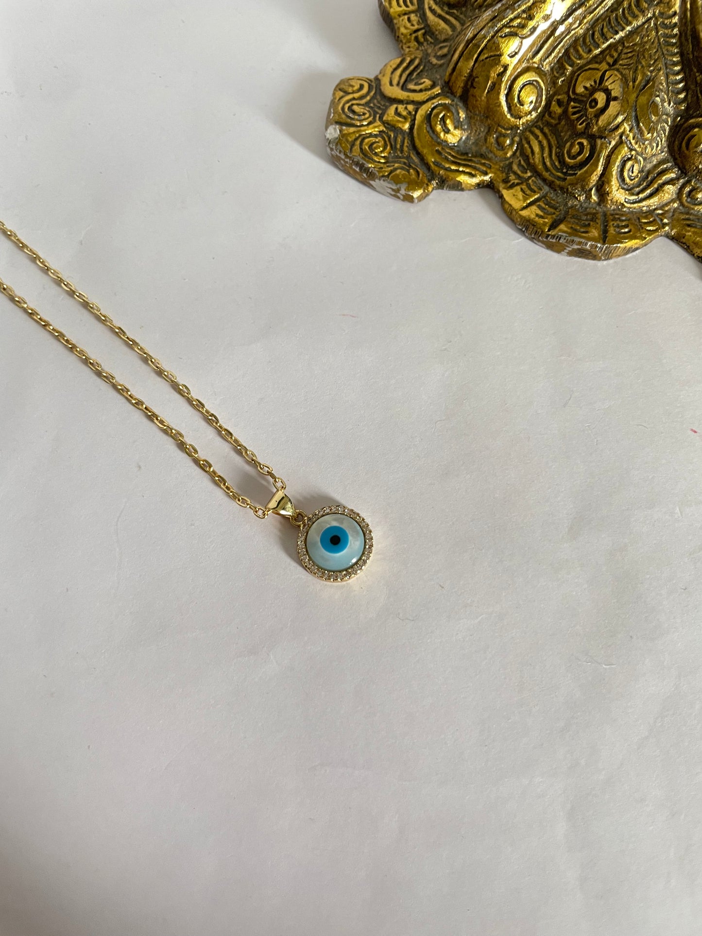 Studded Evil Eye Necklace - CS