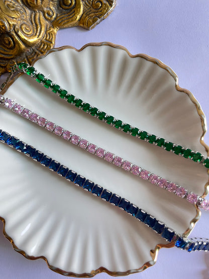 Kylie Square Tennis Bracelet