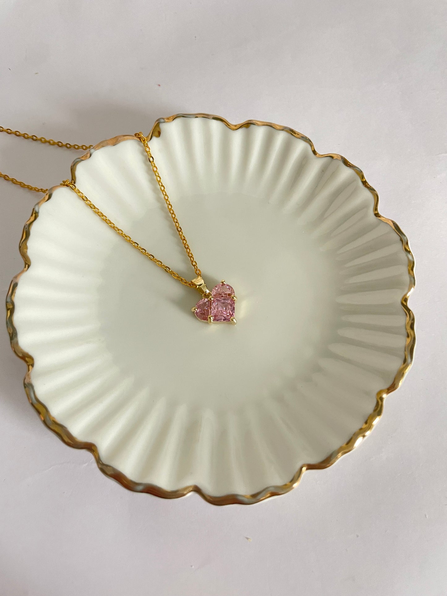 Pink heart Necklace - CS