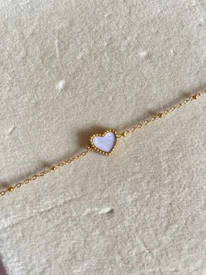 White Heart Bracelet