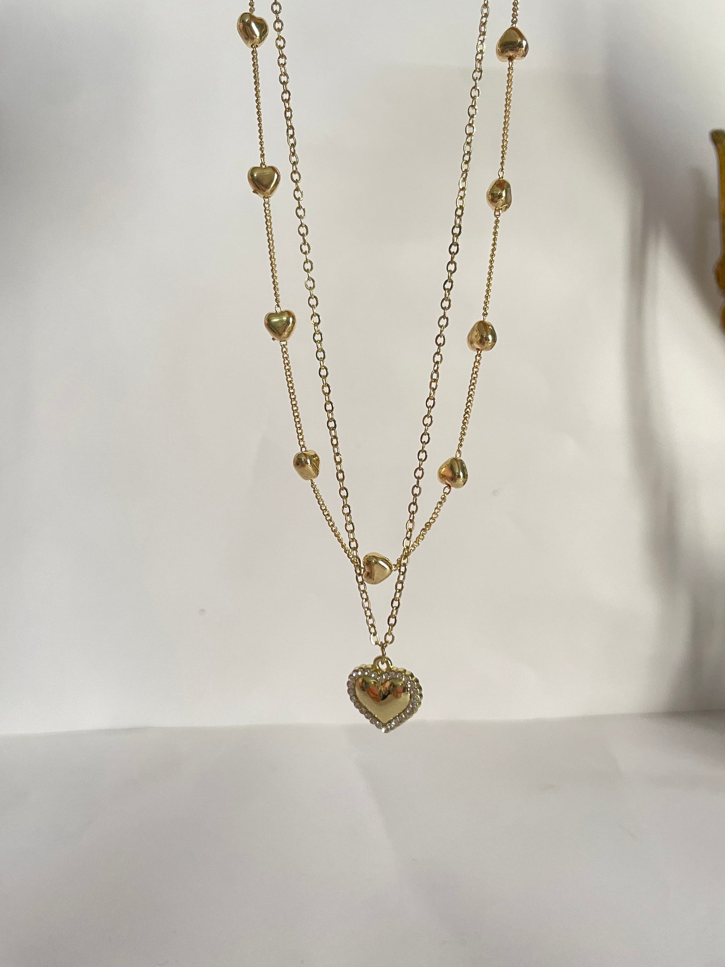 Heart Necklace- double layered - CS