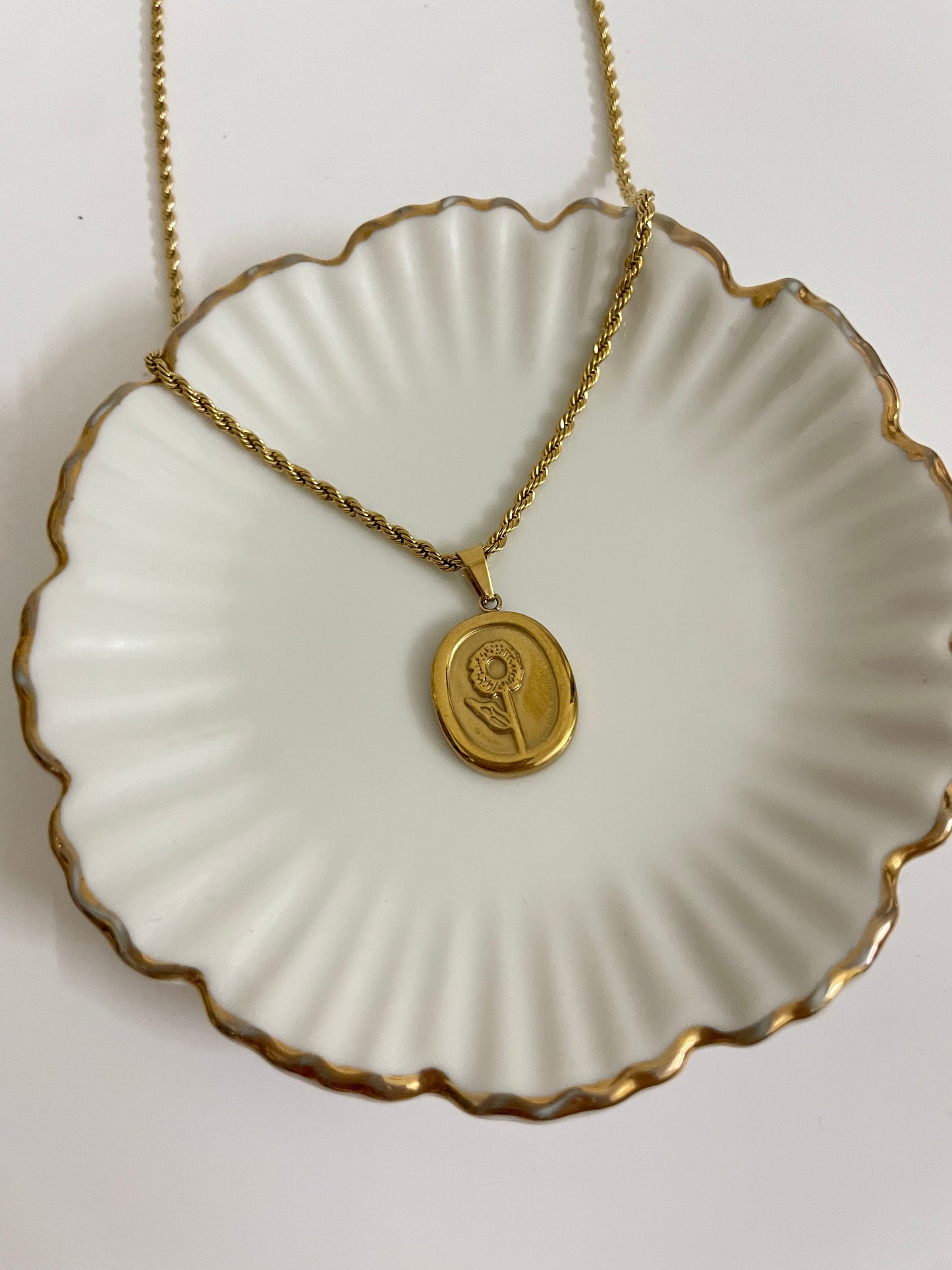 Gold Sunflower Necklace