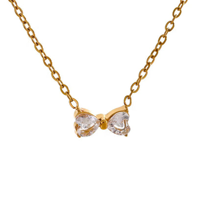 Bow Stone Necklace