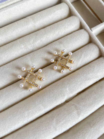 Pearl Hash Earrings