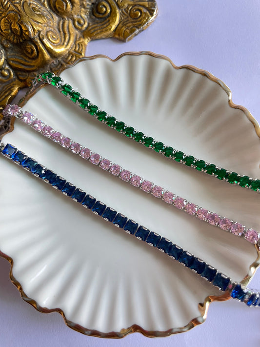 Kylie Square Tennis Bracelet