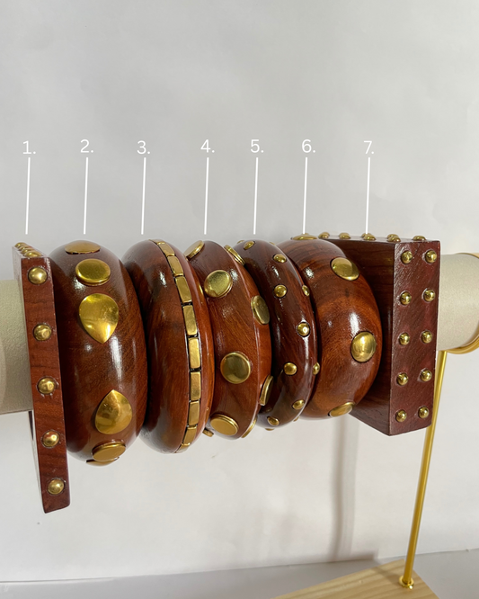Chunky Wooden Bangles