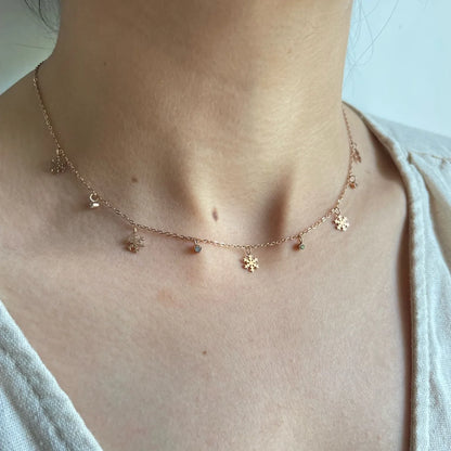 Snowflake Gold Necklace